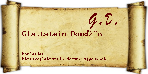 Glattstein Domán névjegykártya